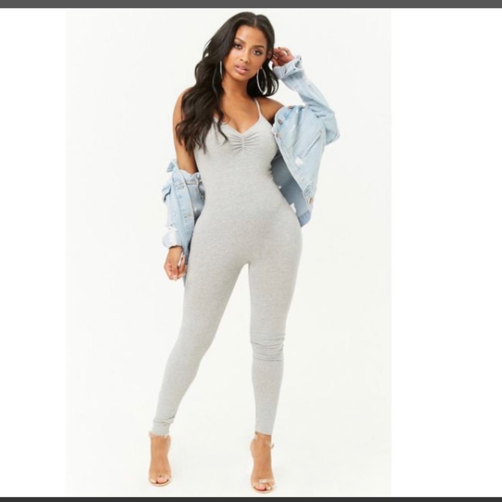 Heather Grey Forever 21 Jumpsuit